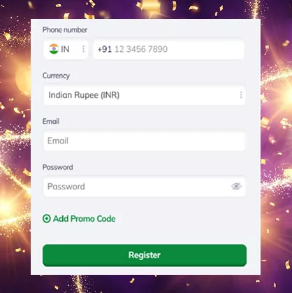 Simple steps for new account registration process at ValorBet